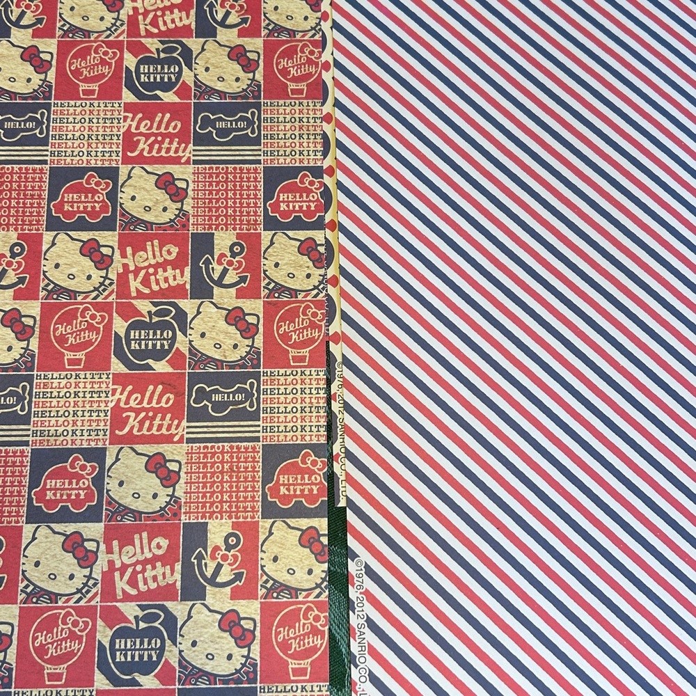 (B) Hello Kitty Lot of 15 12x12 Patterned scrapbook paper & punch outs - Picture 2 of 13